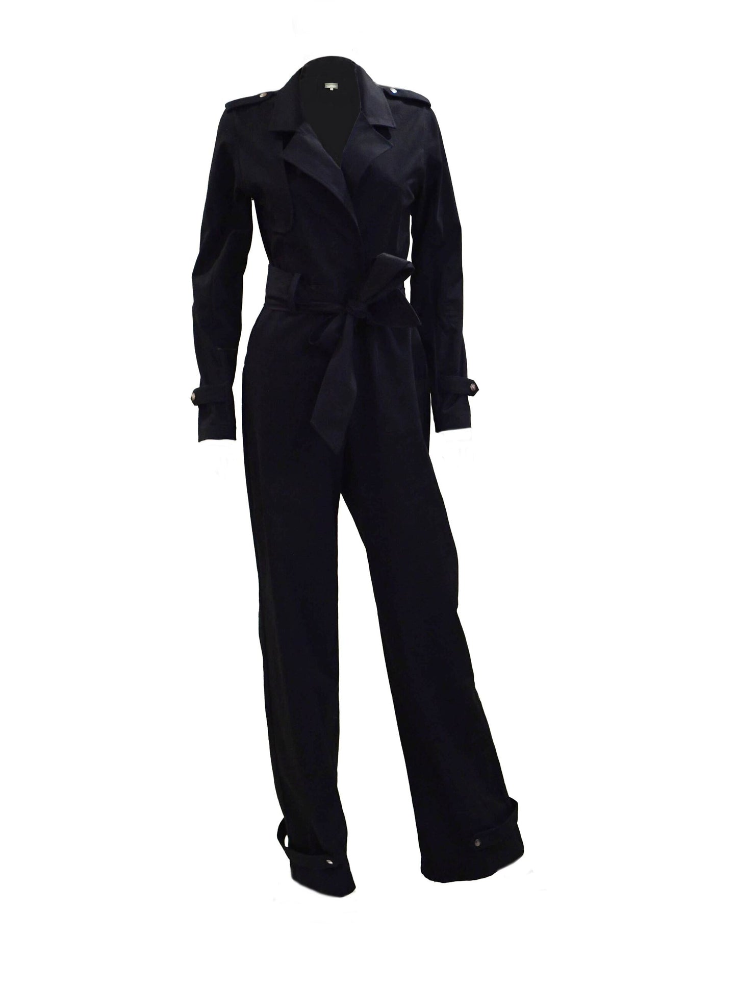 London Black Trench Jumpsuit